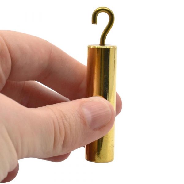 Metal Cylinder with Hook Brass - Image 2