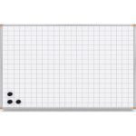 Wall Mounted Enamel Magnetic Board with Grid Line - Image 3